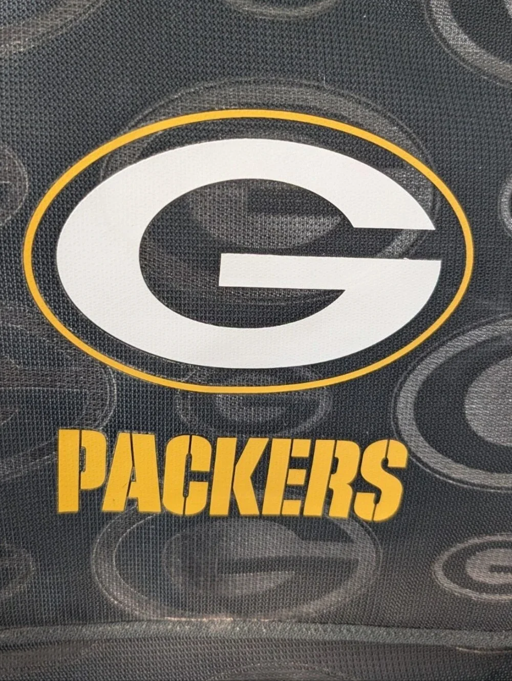Green Bay Packers Tailgate Messenger Bag featuring an all-over tonal team logo